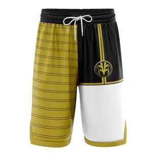 White Power Ranger Basketball Shorts, Anime Basketball Shorts, Gym Shorts, Quick Dry Workout Running Shorts Casual for Men, Gift for fan