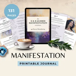 Attract Law Journal, 131 Pages Daily Gratitude Prompts, Affirmations, Guided Exercises, Transform Vision to Action, Ideal Life Alignment