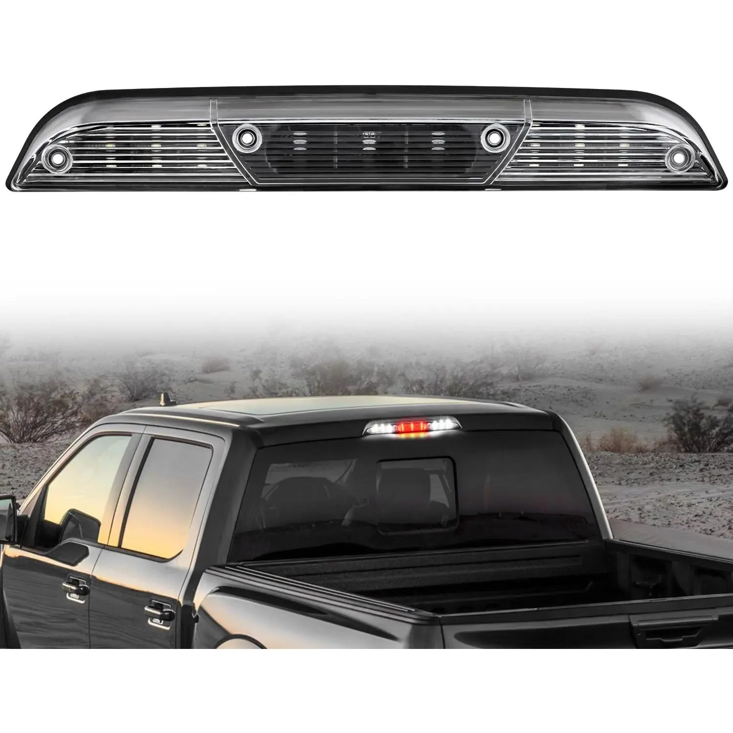 Nilight Third Brake Light Tail High Mount 3rd Stop Cargo Reverse Lights Clear Lens Compatible with Ford F150 2015 2016 2017 2018 2019 2020 Super Duty F250 F350 2017+ Ranger 2019+ Maverick 2022+ Truck Vehicle, Pc Lens, Plug & Play #SummerVibes