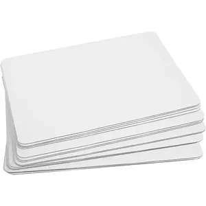 ONE MORE White Quarter Cake Sheet 13.75” x 9.75” Cake Board Sturdy Rectangle Greaseproof Pad Full 15 Pk Boards (15, White)