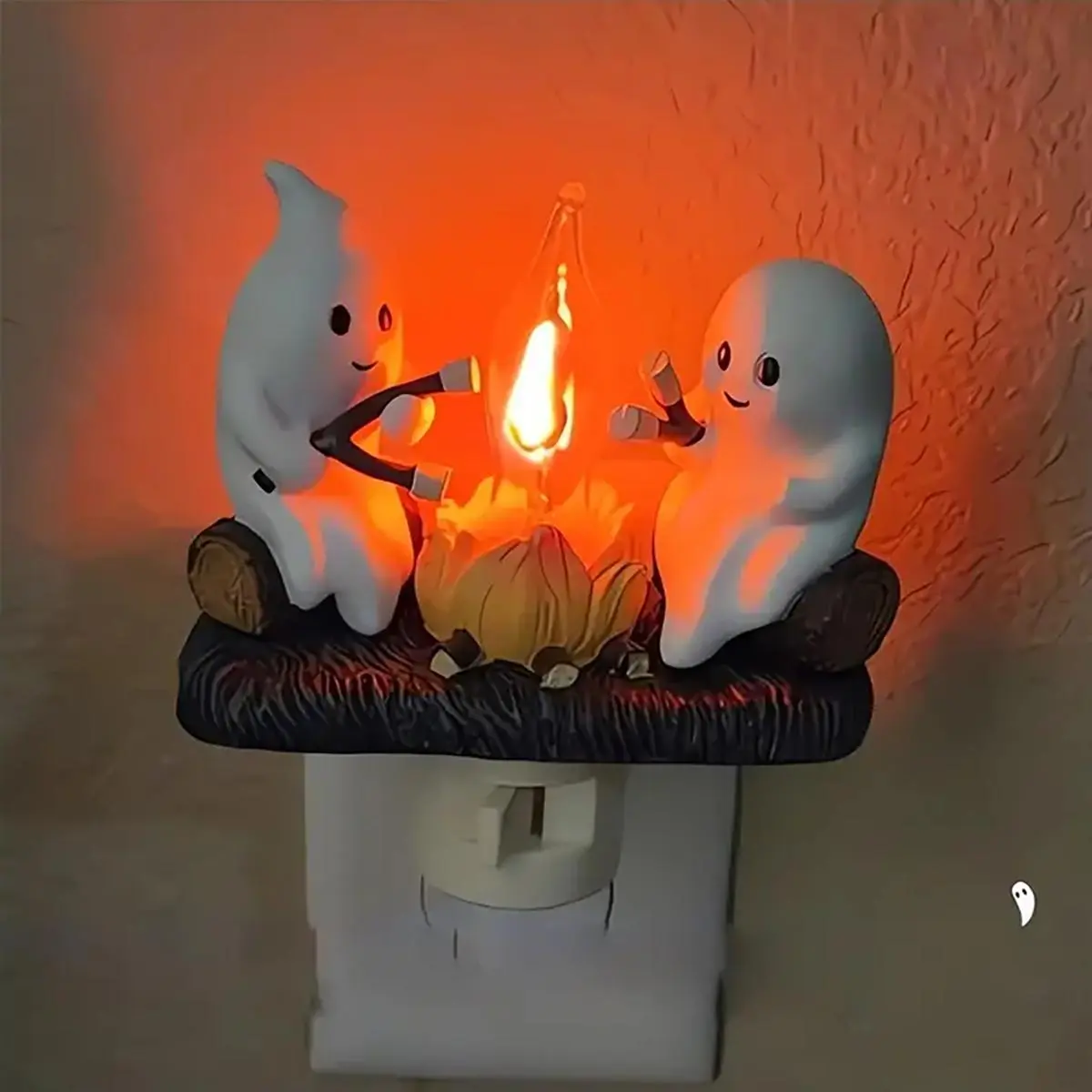 Ghost Design Night Light, 1 Count Desktop Ornament Light, Decorative Light for Home Bedroom Living Room, Halloween Decor Accessories, Party Night Light