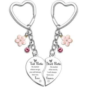 Bestie Gifts Friendship Keychain Bestie Birthday Gifts for Women Friendship Gift for Besties Bff Gift for Women Girls Friends Bff Stuff for Besties Christmas Presents for Her Matching Key Ring Butterfly Charms