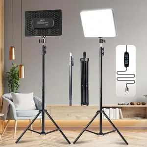 LED Video Light Kit with Adjustable 63" Tripod Stand and Phone Holder - USB-Powered On-Camera Lighting for Content Creation, Non-Waterproof, Versatile Use, No Battery Required Deck the Halls