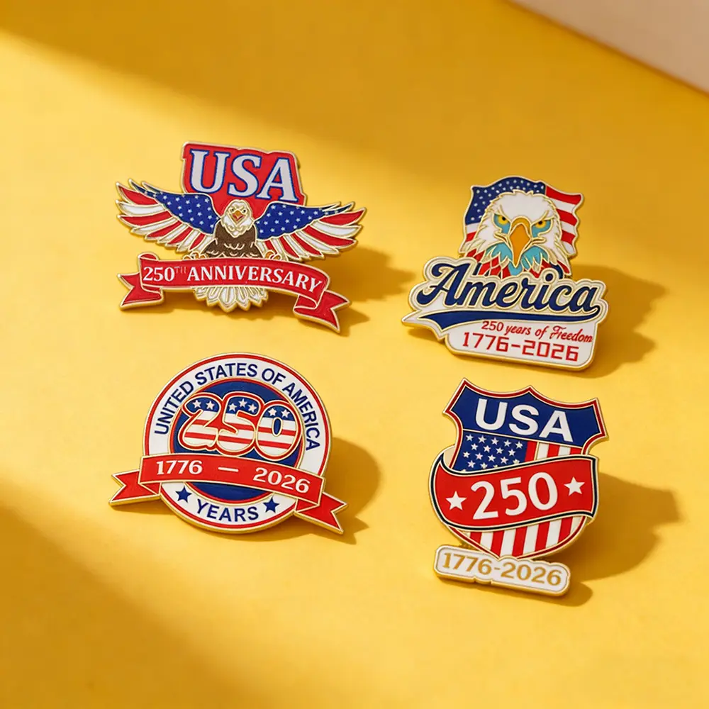 2026 US 250th Anniversary Commemorative Badge Cross-Border Explosion Independence Day US Anniversary Founding Commemorative Brooch