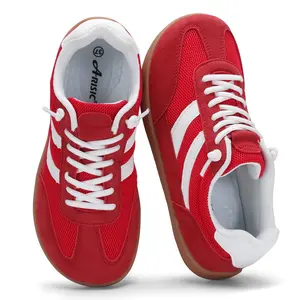 Women Sneakers, Breathable Mesh Soft Gum Sole Casual Walking Shoes, Slip On Quick Lace Design Lightweight Flat Trainers For Daily Street Fashion Outfit
