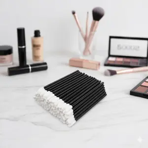 Travel-Friendly Dual-Ended Lip Brush Set with Angled Tip for Precise Makeup Application. Ideal for Lipstick, Concealer, and Detail Work. Non-Shedding, Anti-Slip Grip, Perfect for Parties and Touch-Ups.