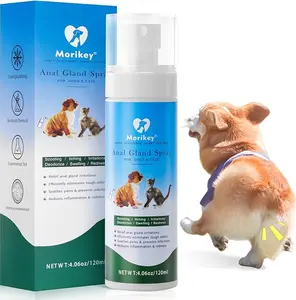 MORIKEY Pet Gland Care Spray for Dogs Cats Gland Support Helps Reduce Scooting Odor Control Gentle Pet Hygiene Daily Care