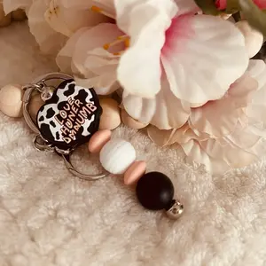 Silicone bead keychain