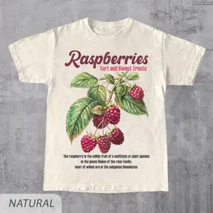 Retro Raspberries Commercial Graphic Shirt, Vintage Raspberry T-Shirt, Unisex Y2K Cotton Tee, Cool Gift , Global Trending Outfits