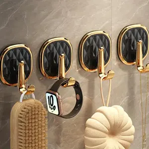 4 Pack No Trace Strong Adhesive Bookbag Hook, Kitchen Hooks for Hanging Clothes Keys, Practical Stylish Organizer Wall Mount Hangers, Easy Installation, Durable Design