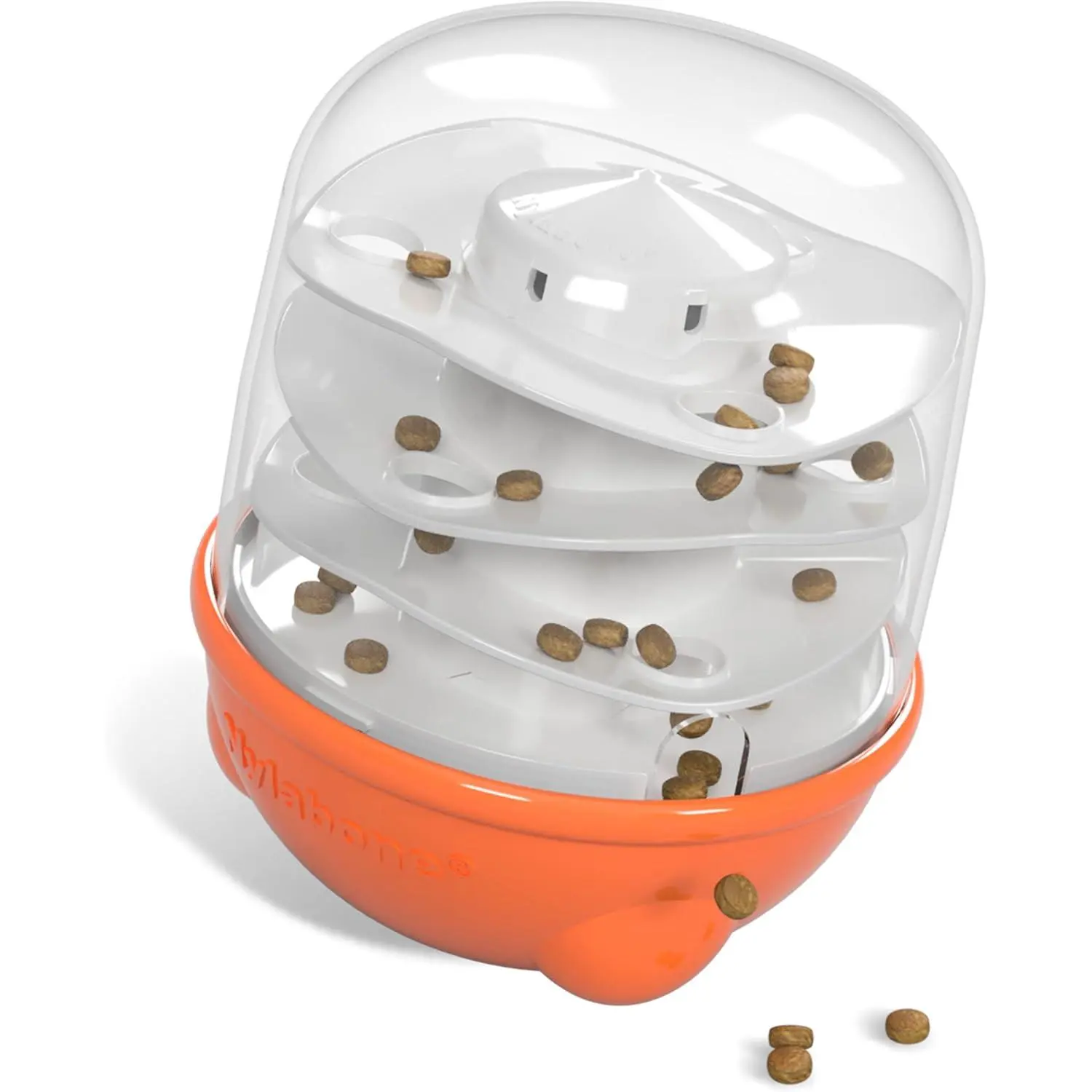 Nylabone Boop-N-Bobble Fillable Interactive Puzzle Dog Toy & Treat Dispenser, Mental Stimulation Enrichment Toy for Picky Eaters, 3 Customizable Challenge Levels Treat Ball, Mental Stimulating