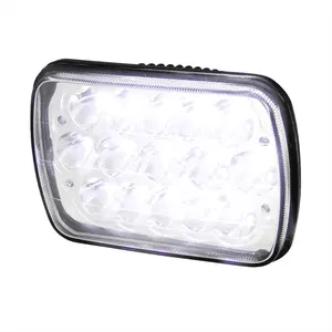 Universal 7"x6" 15-LED Sealed Beam Headlights w/ H4 Plug (Black Aluminum Housing/PMMA Lens) Universal 7"x6" 15-LED Sealed Beam Headlights w/ H4 Plug (Black Aluminum Housing/PMMA Lens)