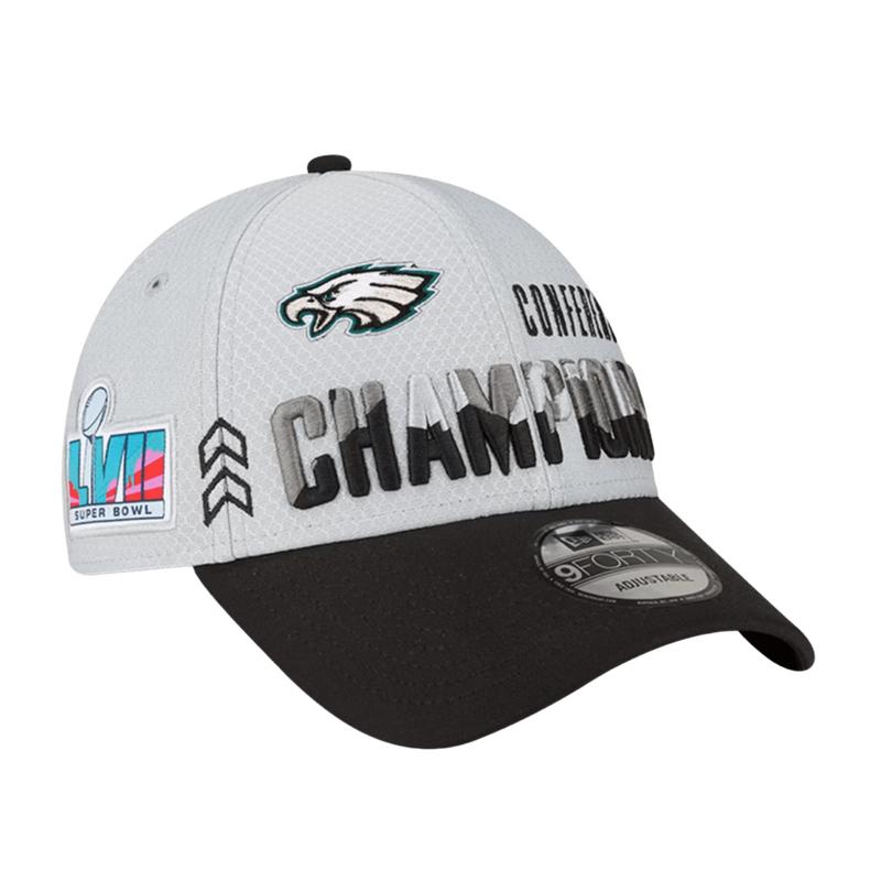 Eagles New Era 2022 NFC Champions Locker Room 9FORTY Adjustable Hat