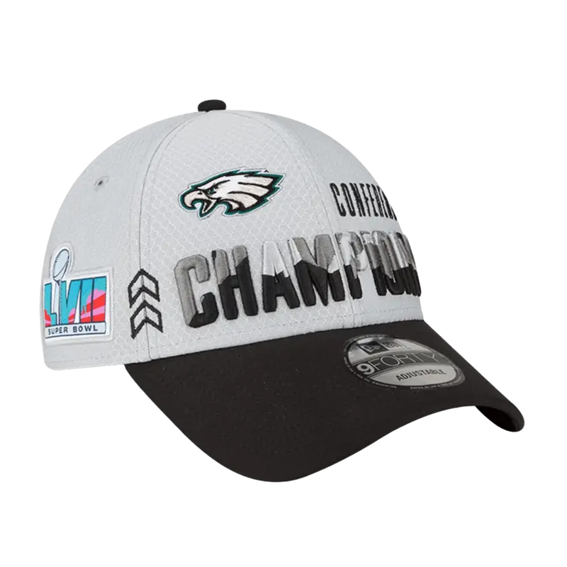 Eagles New Era 2022 NFC Champions Locker Room 9FORTY Adjustable Hat