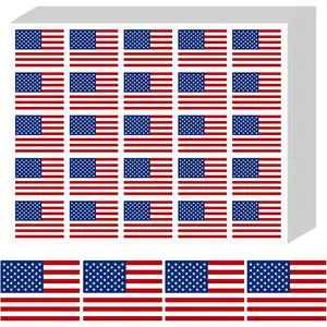Flag Stickers - 500 count 1 * 3/4Inch  Patriotic Seals Labels Stickers Self-Adhesive 4th of July Sticker Memorial Day Sticker for Independence Day  Reward Envelope Seal Card