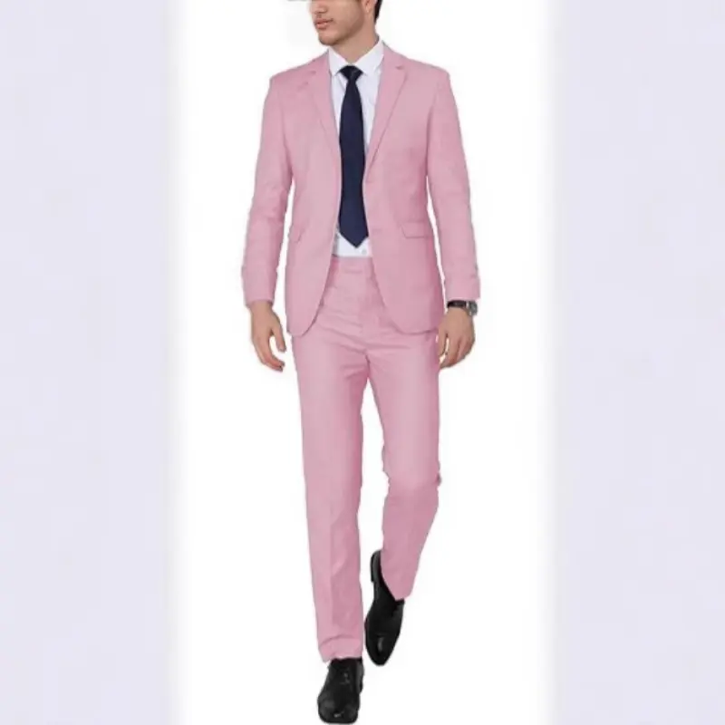 slim suit Men's Suit Slim Fit 2-piece Suit Jacket Double Button Suit Jacket Wedding Dance Tuxedo