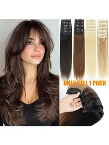 5-Pack Short Hair Extensions, Real Human Hair Invisible Mini Clips, &, Perfect for Women, Easy to Use, Lightweight Individual Extensions, Human Hair Bundles