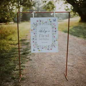 Our Little Wildflower Welcome Sign Wildflower Welcome Sign 1st Birthday Welcome Sign Baby's First Year Floral Poster Digital Poster