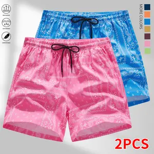 Men’s casual shorts set (2 pieces): breathable and comfortable, patterned design; summer shorts suitable for everyday wear, casual sports, and vacations.,summervibes