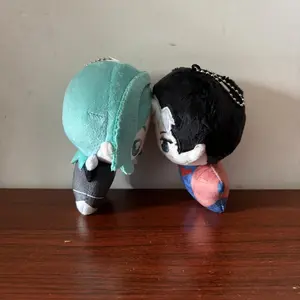 10cm Anime Game Character Phosphophyllite Plush Toy Cartoon Keys Chain Pendant Decor Super Cute Green Hair Keychain Plushie Doll