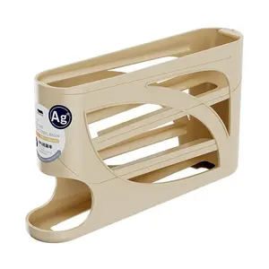 4-Tier Automatic Rolling Egg Dispenser – Holds 28 Eggs, Space-Saving Storage Rack for Refrigerator, Counter or Cabinet, Durable Plastic Egg Holder Tray