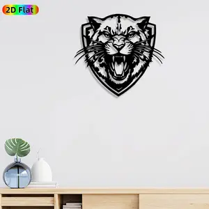 1pc Roaring Jaguar Metal Wall Art, Shielded Jaguar Head Statue Mural, Intricate Craftsmanship, Iron Craft, Perfect for Housewarming, Fathers Day Decor, Perfect for Living Room Man Cave Patio Wall Decor, Ideal Gift for Wildlife Enthusiasts.