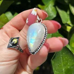 Rainbow Moonstone pendant
