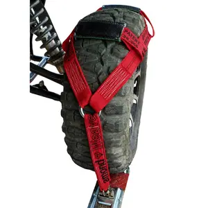 Diamond Weave UTV Tire Bonnet Single - E Track Securing Utvs Ratchets