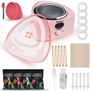 Premium Digital Wax Warmer - 4 Pack of Hard Wax Beads for Facial, Bikini & Full Body Hair Removal - Includes 33 Accessories for Home Salon Use Waxing Kit Waxing Strips waxing kit Cosmetic