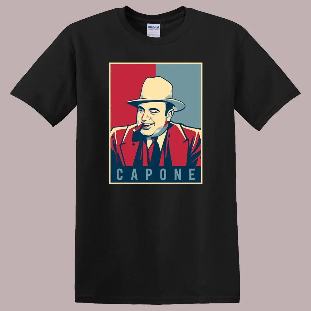 Al Capone Alcapone American Gangster Mafia Black T-Shirt Made In USA, All Colors, Gift for Women Men, US Size S-6XL, 100% cotton, Classic Fit, Unisex T-Shirt