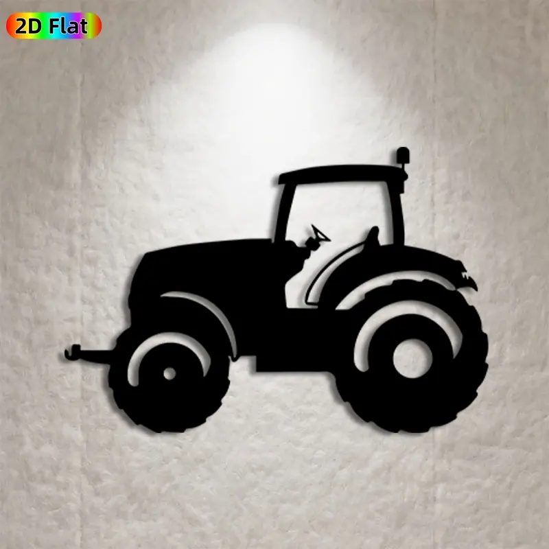 1pc Tractor Metal Wall Art, Dynamic Tractor Statue Mural, Ideal Gift for New Year, Easter, Farmhouse Decor Enthusiasts, Weather-Resistant Metal Wall Decor Wall Sculptures, Perfect for Garden Wall & Backyard Fence, Charming Rural-Themed Decor