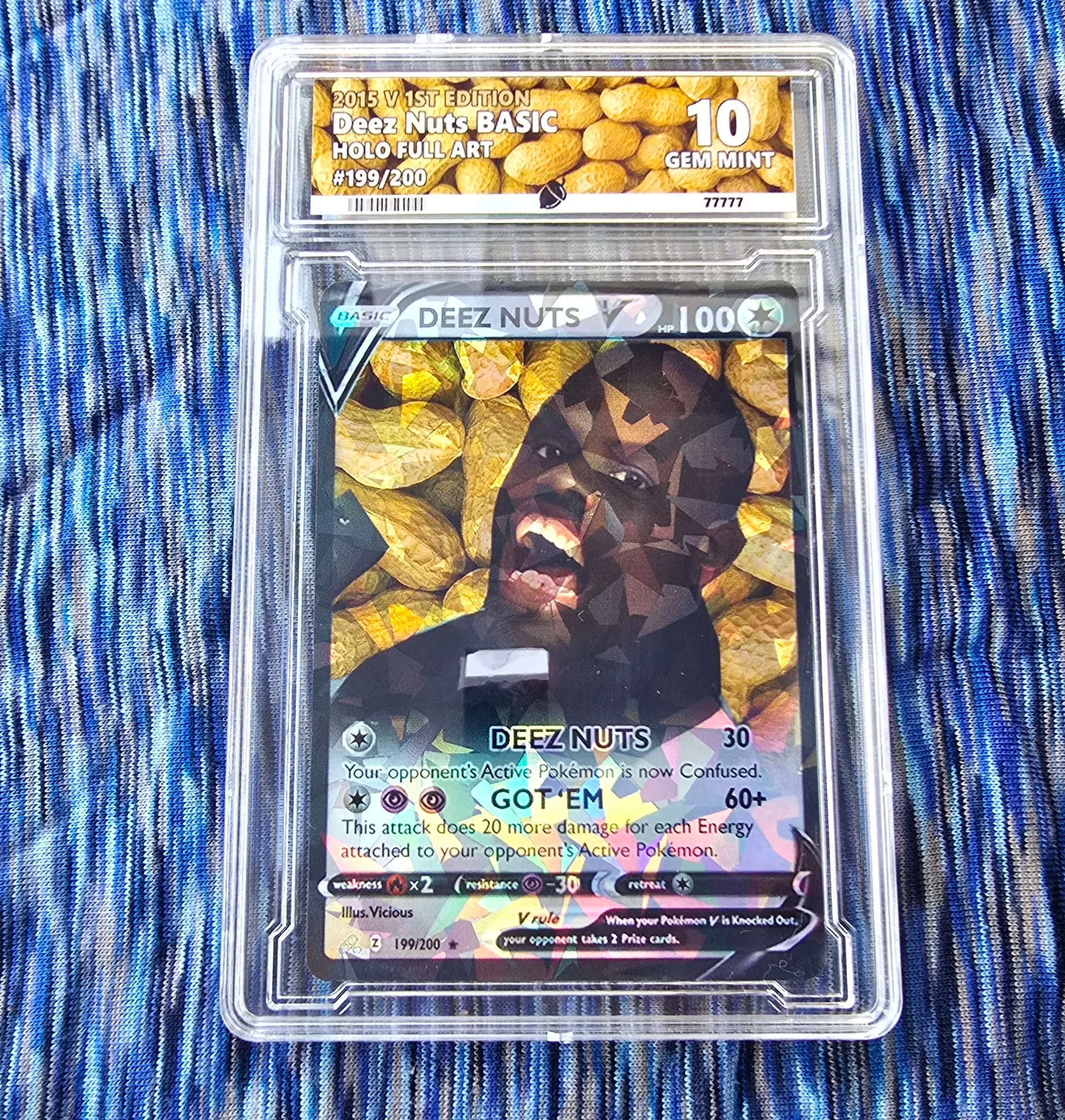 Deez Nuts Meme Pokemon Card - custom slab - TikTok Shop