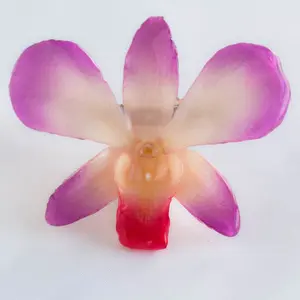 Purple White Dendrobium Orchid pin.