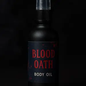 SkinSummers Blood Oath Body Oil 4oz Spray Bottle Lightweight Hydrating Oil with Wild Berries & Fresh Greens for Long Lasting Fragrance Scent Daily Use Radiant