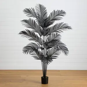 6' Artificial Halloween Black Paradise Palm Tree