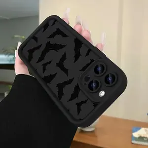Bat Pattern Phone Case, Decorative Phone Protector Cover, Phone Compatible with iPhone 11 12 13 14 15 Pro Max 16 17 promax A phone case as a birthday gift Phone cases for friends family Phone cases for boyfriends girlfriends