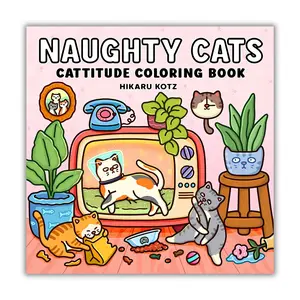 Naughty Cats: Cattitude Coloring Book for Adults and Teens (Cat & Dog Coloring Book)