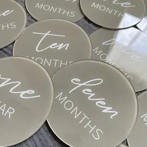 Sage Acrylic Milestone Discs
