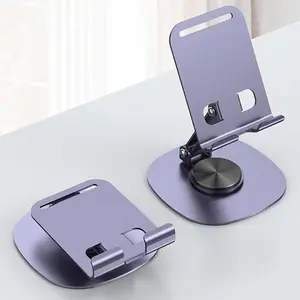 360°Rotating Phone Holder for Desk, Portable & Foldable Cell Phone Stand for Office & Kitchen, Adjustable Tablet Stand for All Mobile Phones, iPhone, iPad, Nintendo Switch