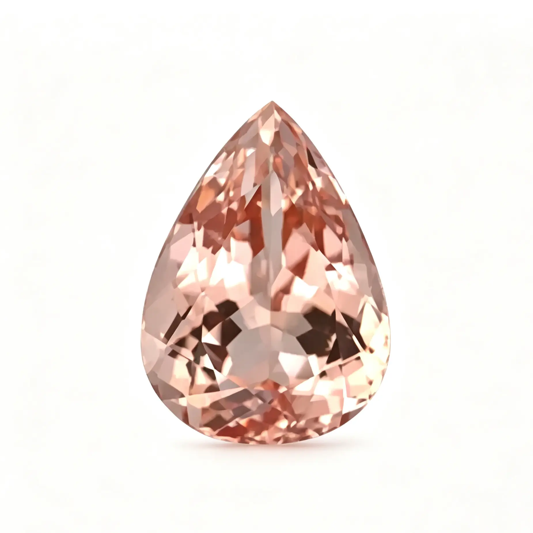Natural Pear Cut Morganite With Certificate
