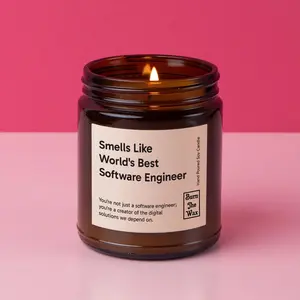 Smells Like World's Best Software Engineer Soy Candle | Software Engineer Gift, Gift for Software Engineer, Christmas Gift