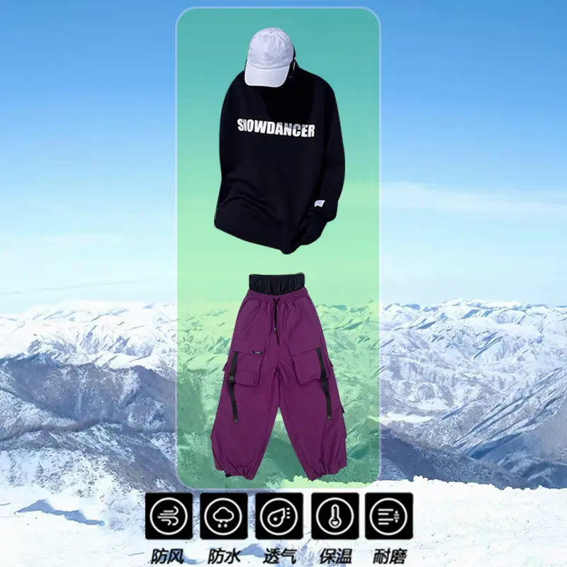 【 Set 】 E20 black velvet top+YK47 purple