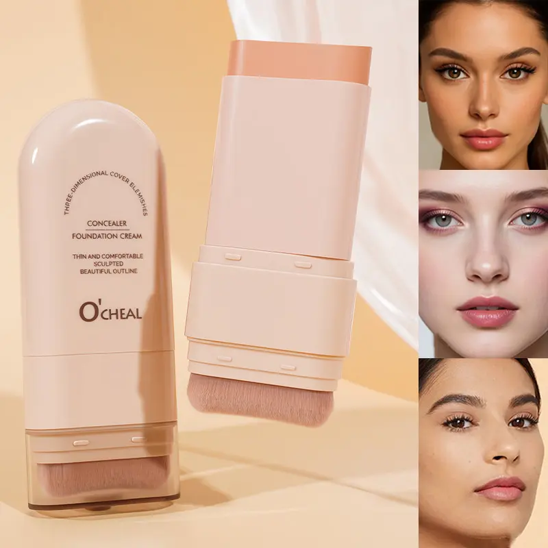 Rotating concealer foundation stick covers blemishes, provides long-lasting moisturizing, and is easy to apply. Concealer foundation stick Base Blurring Foundation