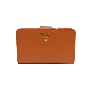 Pre-owned PRADA leather Tote Bags 【DIZ】Dirty Orange Wallet Dirty Orange Calfskin P216853602