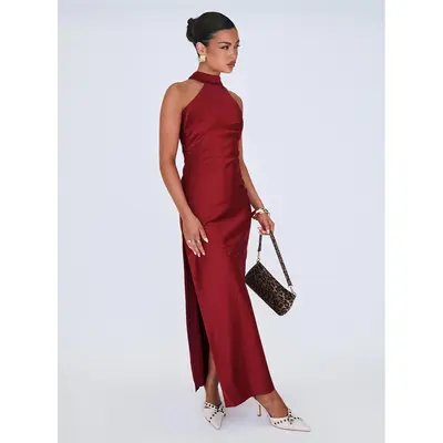 strapless open back dress Justina Bandage Midi Dress Black