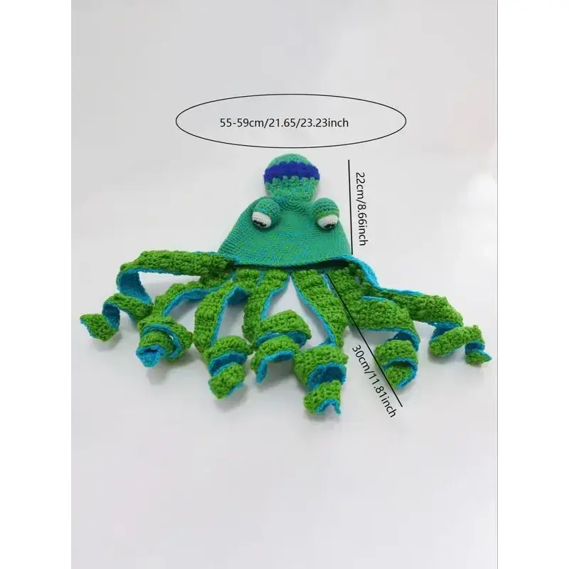 OctopusHatHalloweenPrankSquidHeadCoveringWammKnitCapupleHats, FunandSpookyCostumeAccessory for Adults OctopusHatHalloweenPrankSquidHeadCoveringWammKnitCapupleHats, FunandSpookyCostumeAccessory for Adults