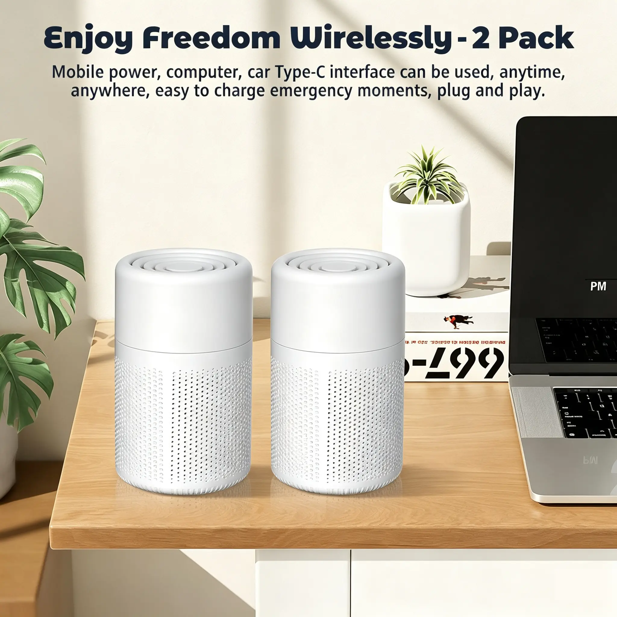 Compact Desktop HEPA Filter Air Purifier, Ultra Quiet Portable Air Cleaner For Bedroom & Office, Effectively Eliminates Pet Odors, Dust, Smoke And Allergens