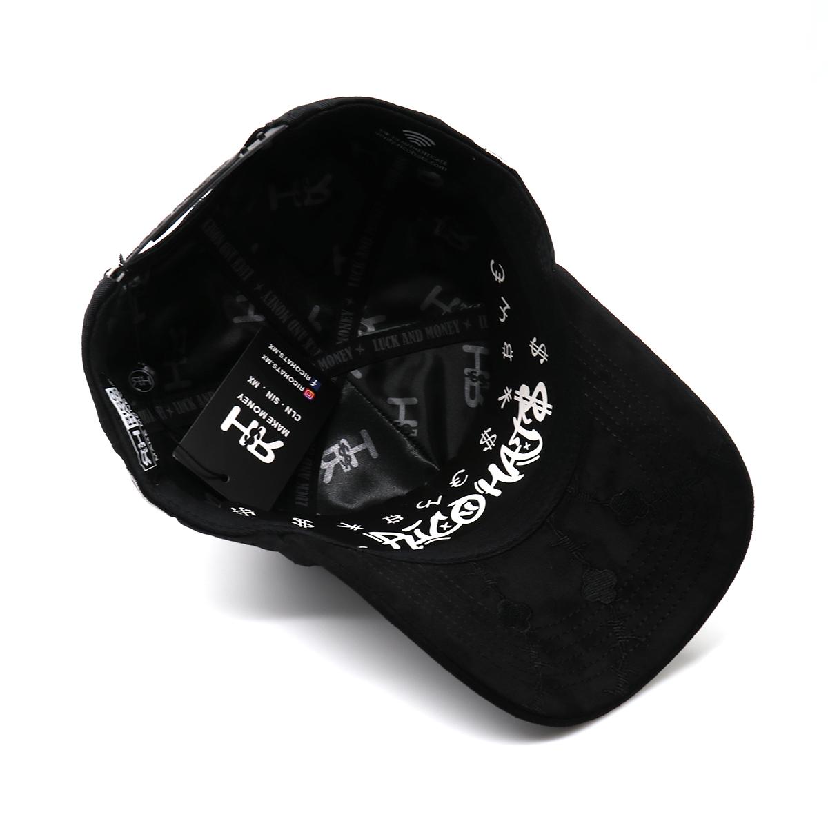 Streetwear Bling Cap with Rhinestone Clover & Wire Detail, Embroidered Casual Dad Hat for Men & Women