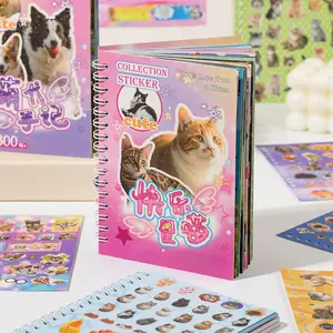 Animal-Themed Sticker Book, 30 Sheets per Book, Cute Pet Series Decorative Stickers for Journals and Water Bottles