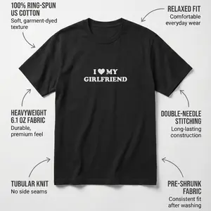 I Love  My Girlfriend T-shirt | Black Couple Shirt, Relationship Tee